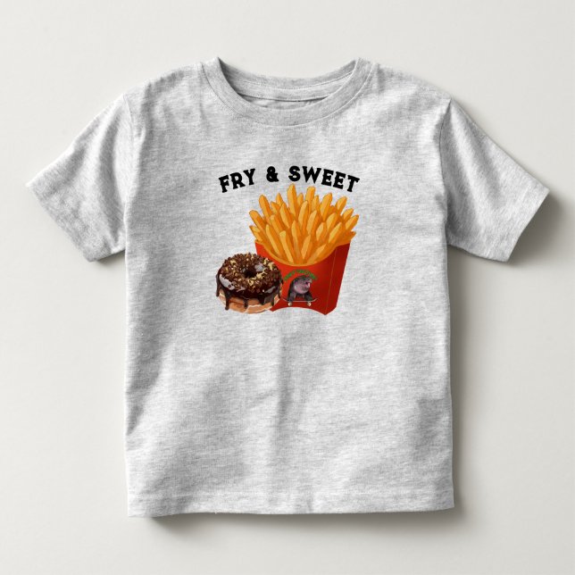 De Bebé Camiseta FRITAR & DULCE (Anverso)