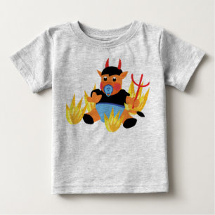 De Bebé Camiseta Funny Little Devil Baby - Rojo Lindo