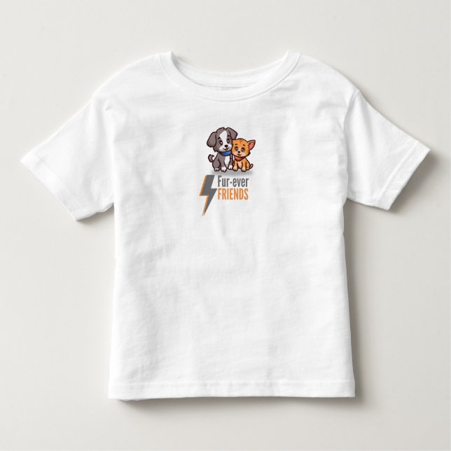 De Bebé Camiseta Fur-ever Friends – Mejores Amigos Perro y (Anverso)