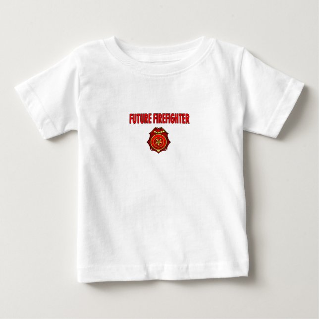 De Bebé Camiseta futura del bombero (Anverso)