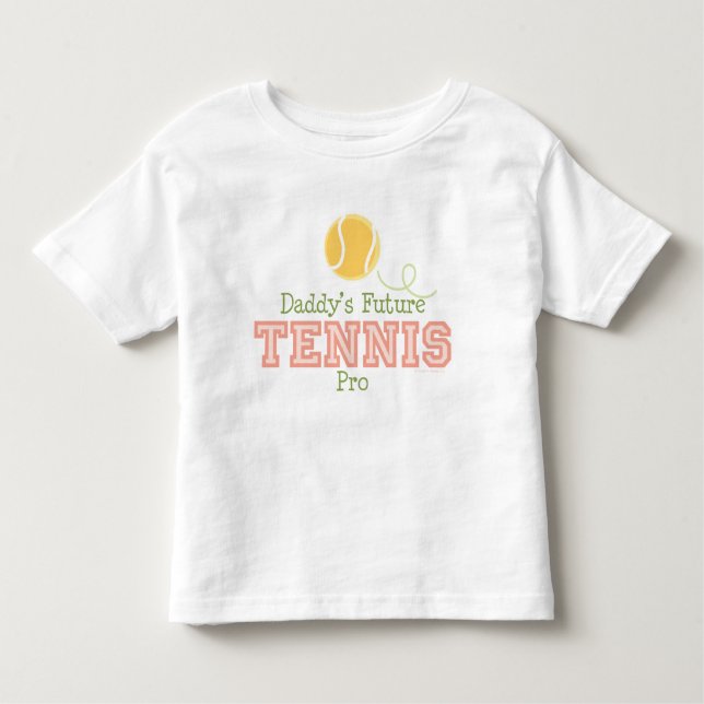 De Bebé Camiseta futura del niño del tenis del papá (Anverso)