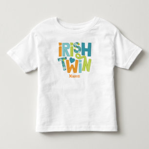 De Bebé Camiseta gemela irlandesa para los niños