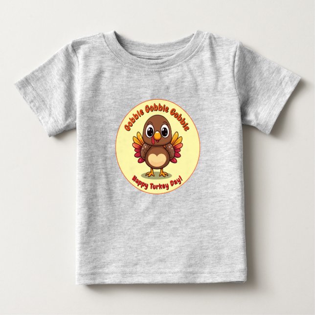 De Bebé Camiseta Gobble Gobble Gobble (Anverso)