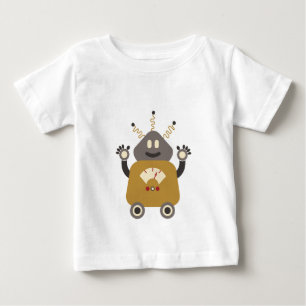 De Bebé Camiseta Graciosa Retro Robot
