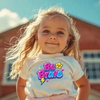 De Bebé Camiseta gráfica Be Brave Y2K para niños lindos