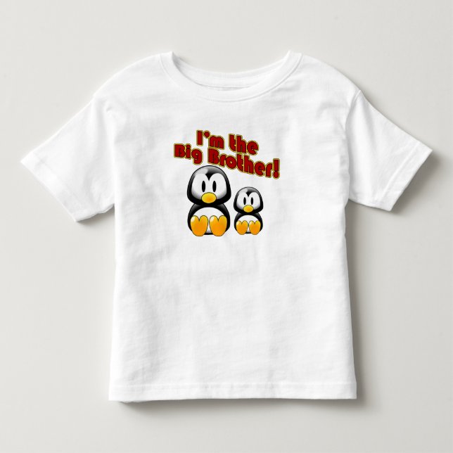 De Bebé Camiseta Gran Hermano, Pingüinos Cutos (Anverso)