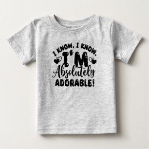 De Bebé Camiseta Gray Adorable Baby