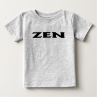 Camiseta gris-bebé negra Zen