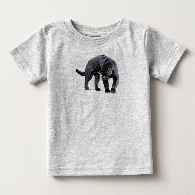 De Bebé Camiseta gris jaguar Diablo (Anverso)