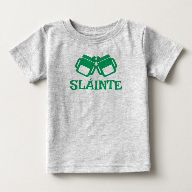 De Bebé Camiseta gris SLÁINTE para sorber (Anverso)