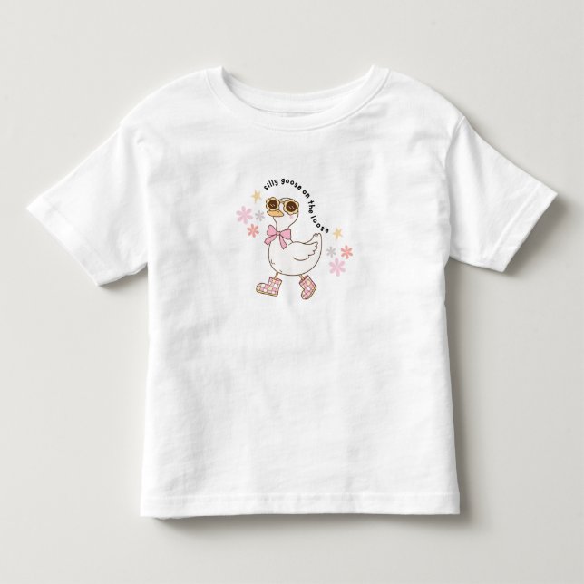 De Bebé Camiseta Groovy Silly Goose (Anverso)