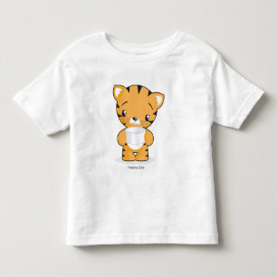 De Bebé Camiseta hambrienta del niño del gatito