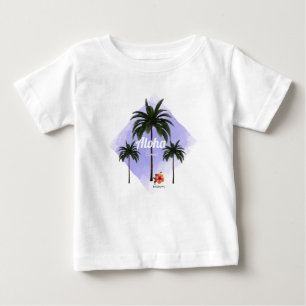 De Bebé Camiseta HAMbyWG Hawaiin Temática Palm Trees para 
