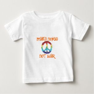 De Bebé Camiseta Haz ruido no guerra