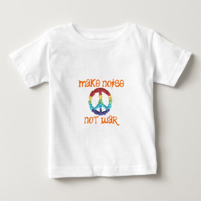 De Bebé Camiseta Haz ruido no guerra (Anverso)