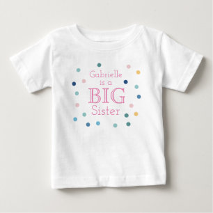 De Bebé Camiseta HERMANA GRANDE PERSONALIZADA