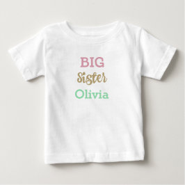 De Bebé Camiseta HERMANA GRANDE PERSONALIZADA