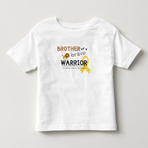 De Bebé Camiseta hermano guerrero valiente del cáncer infa