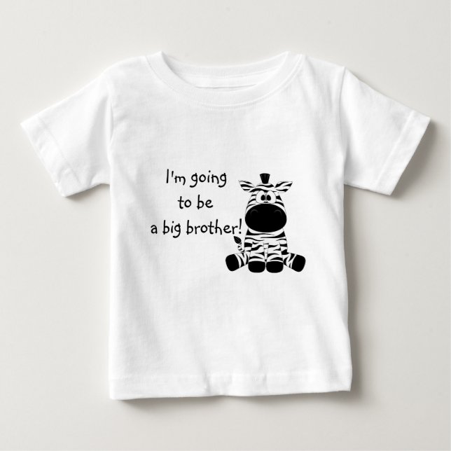 De Bebé Camiseta Hermano Mayor Cebra Adorable (Anverso)