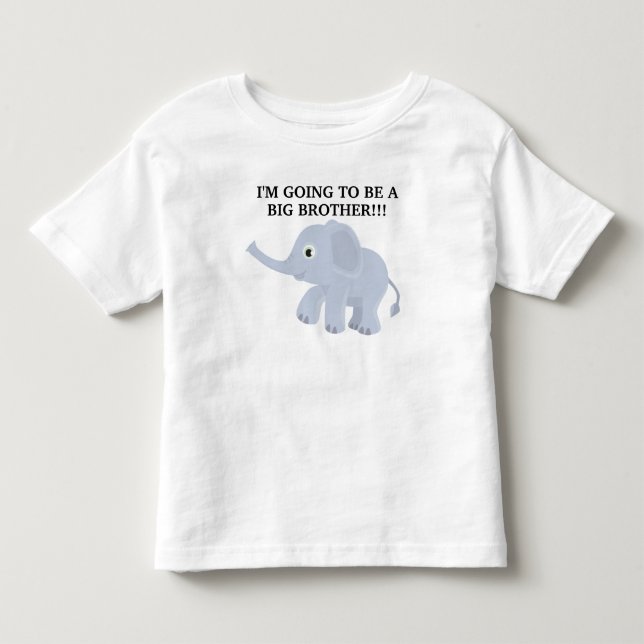 De Bebé Camiseta Hermano Mayor Elefante Adorable (Anverso)