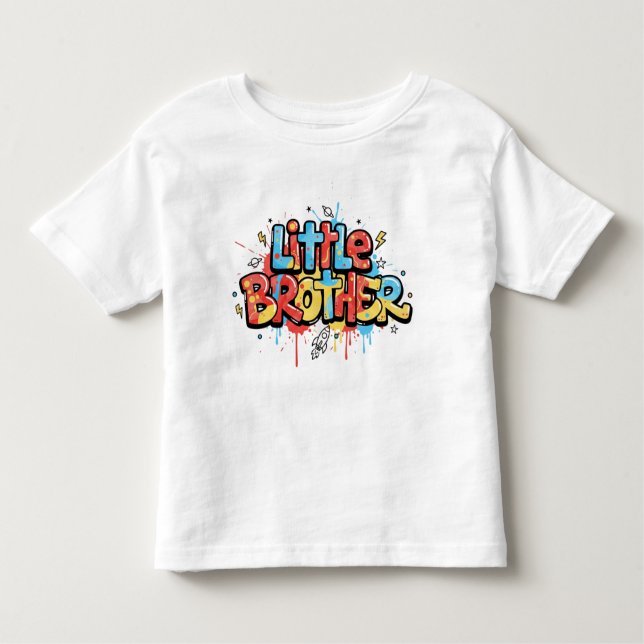 De Bebé Camiseta Hermano Menor Graffiti Genial para Niños (Anverso)