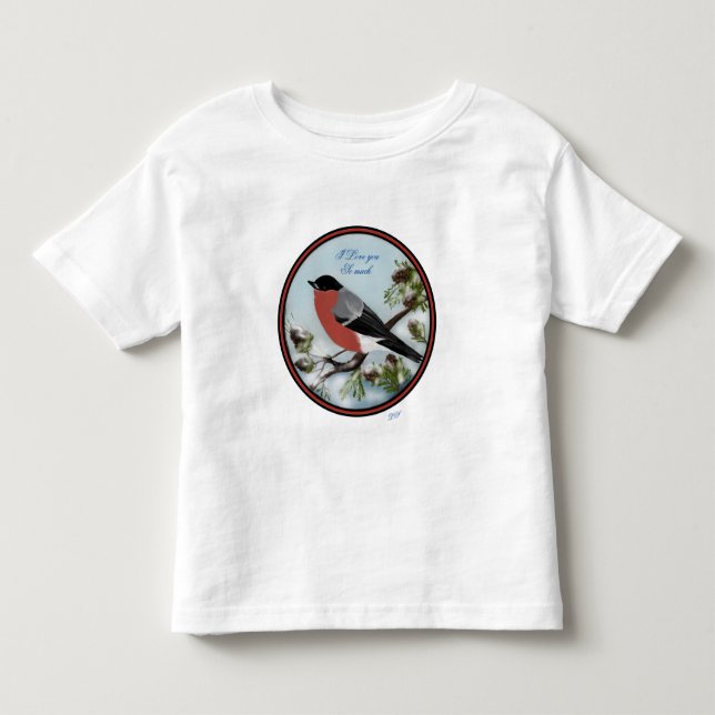 De Bebé Camiseta hermoso pájaro dibujo digital (Anverso)