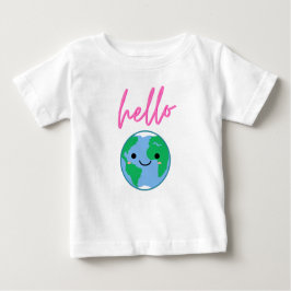 De Bebé Camiseta Hola Mundo Niños Lindos