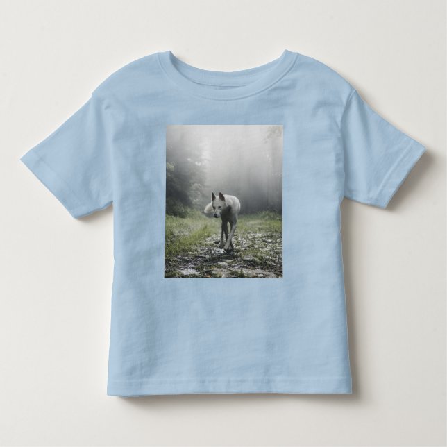 De Bebé Camiseta Husky Siberiana Blanca Toddler (Anverso)