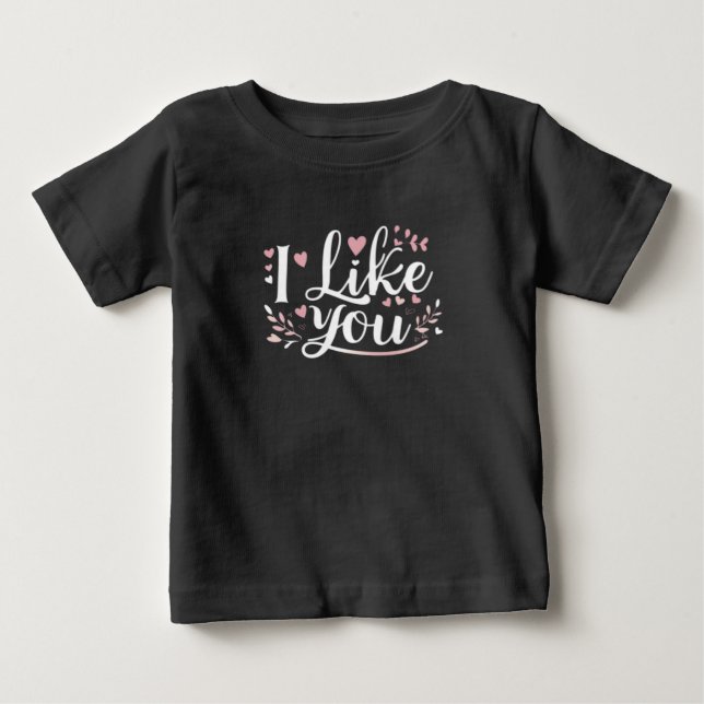De Bebé Camiseta I Like You (Anverso)