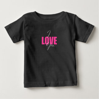 De Bebé Camiseta I Love You Baby – Gráfica Romántica Diver