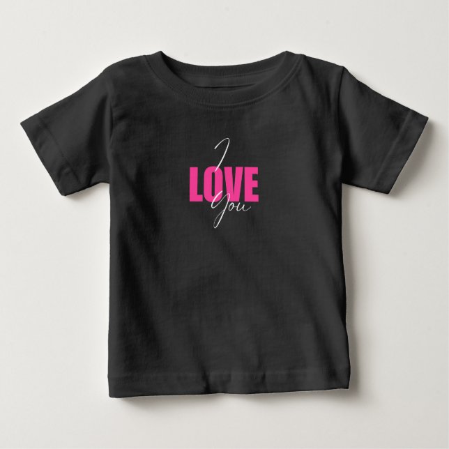 De Bebé Camiseta I Love You Baby – Gráfica Romántica Diver (Anverso)