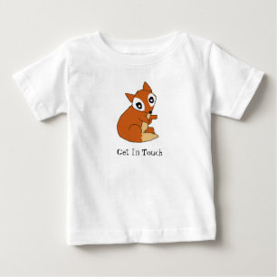 De Bebé Camiseta impresa Adorable Fox para niños