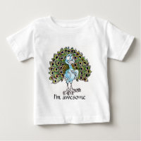 Camiseta impresionante del niño del pavo real