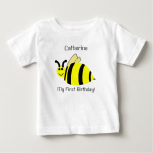 De Bebé Camiseta infantil Abeja Amarilla Cumpleaños