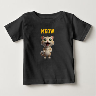 De Bebé Camiseta infantil Adorable Meow Kitty