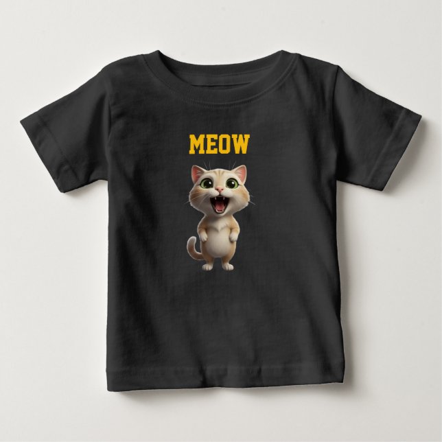 De Bebé Camiseta infantil Adorable Meow Kitty (Anverso)