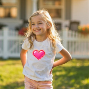 De Bebé Camiseta infantil adorable Pixel Heart Y2K