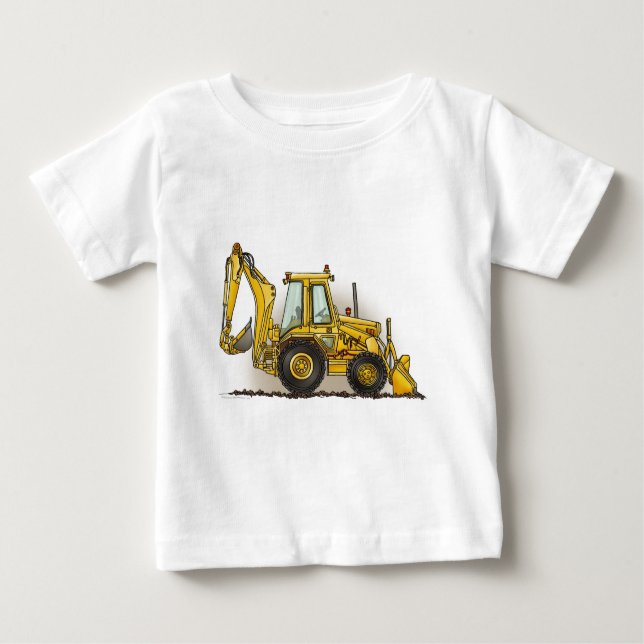 De Bebé Camiseta infantil Backhoe (Anverso)