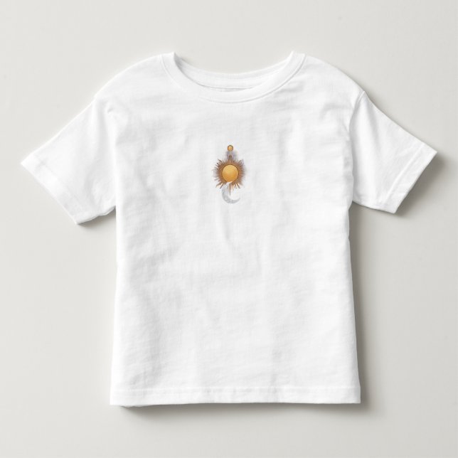 De Bebé Camiseta infantil Boho Sol Luna Camiseta Celestial (Anverso)