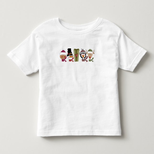 De Bebé Camiseta infantil Christmas Critters (Anverso)