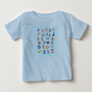 De Bebé Camiseta infantil con alfabeto inglés