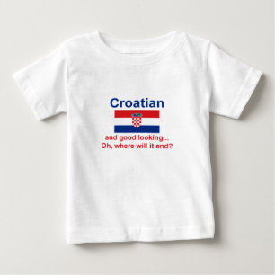 De Bebé Camiseta infantil croata apuesta