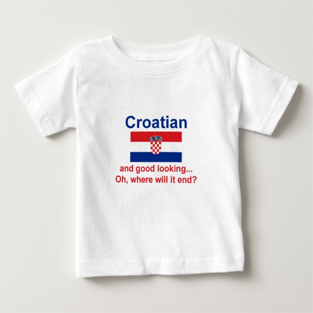 De Bebé Camiseta infantil croata apuesta (Anverso)