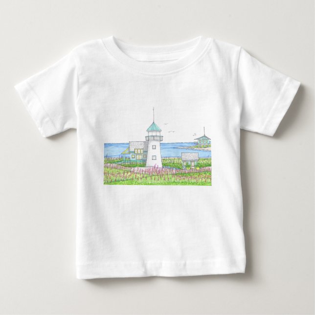 De Bebé Camiseta infantil del faro blanco (Anverso)