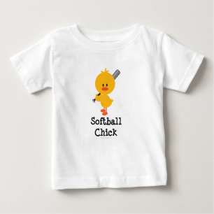 De Bebé Camiseta infantil del polluelo del softball