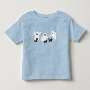 De Bebé Camiseta infantil Fantasmas Divertidos y Gatos Neg