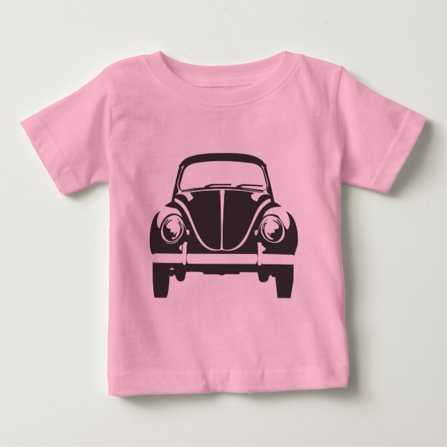 De Bebé Camiseta Infantil Fusca Vintage (Anverso)