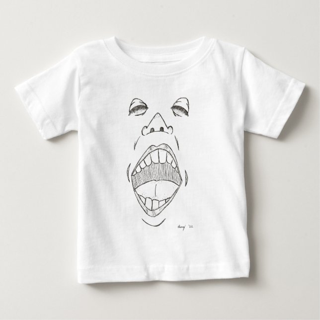 De Bebé Camiseta infantil "grita" (Anverso)