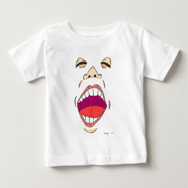 De Bebé Camiseta infantil "grita" (Anverso)