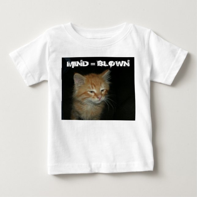 De Bebé Camiseta infantil Kitty "MIND = BLOWN" (Anverso)